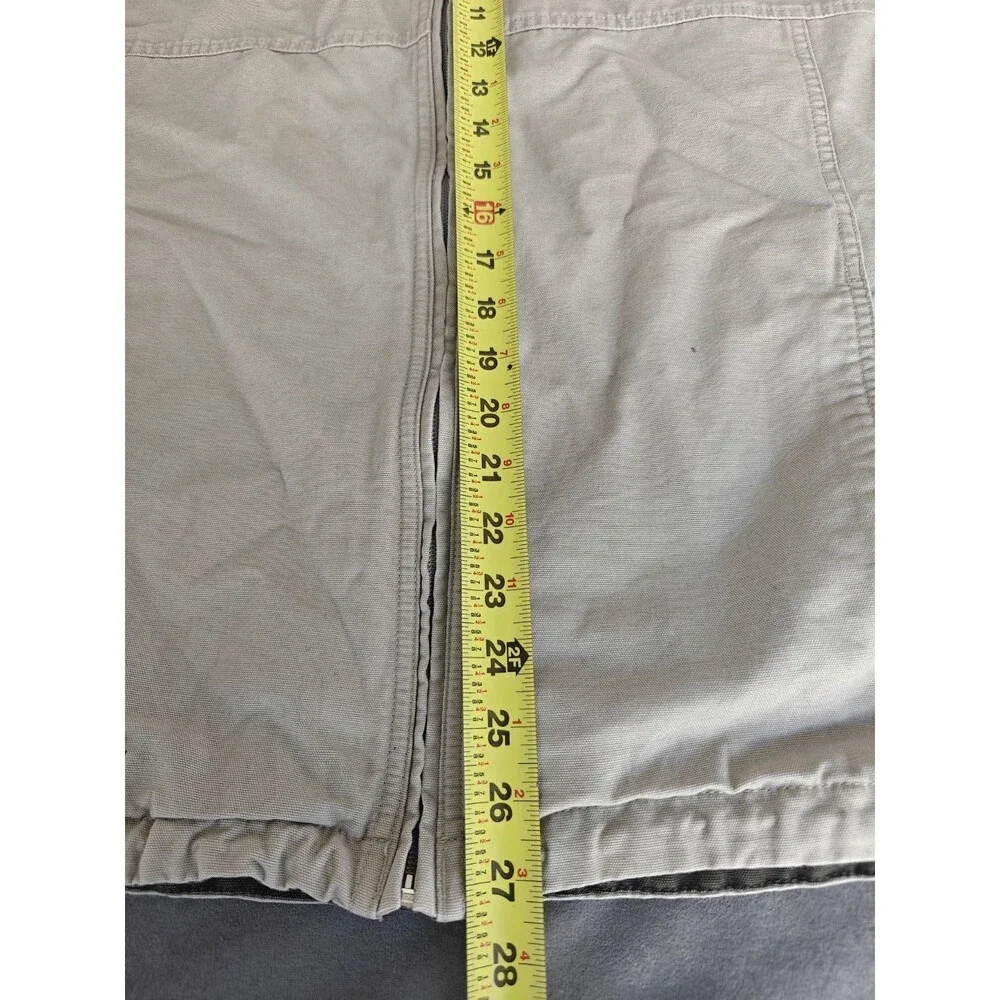 Columbia Mens Large Full Zip Jacket Beige Outdoor Hiking Lightweight Coat L